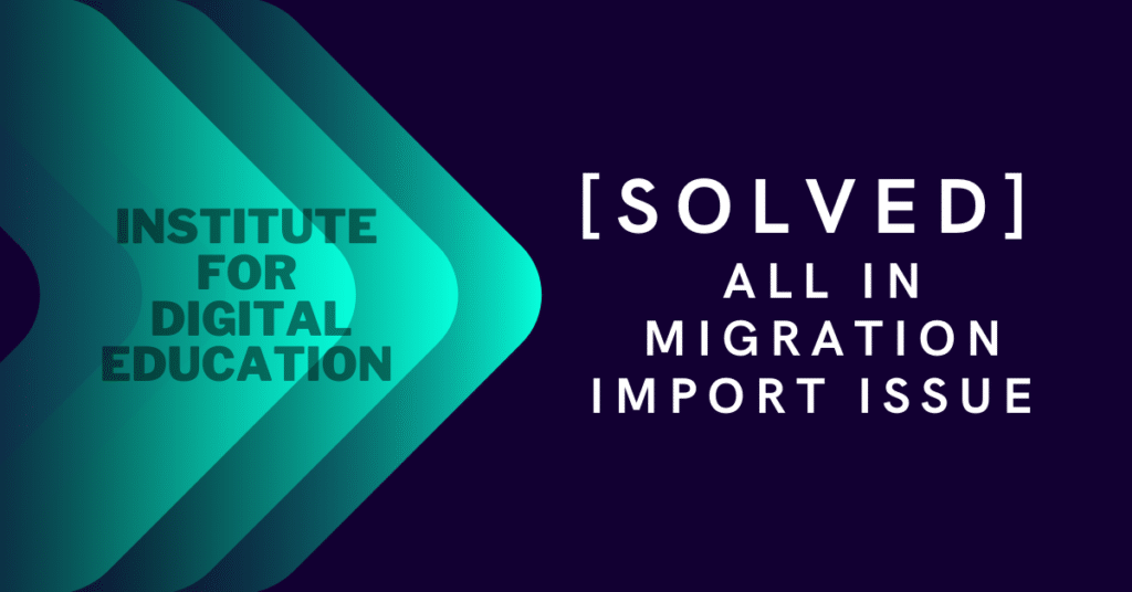 solved all in migration import issue
